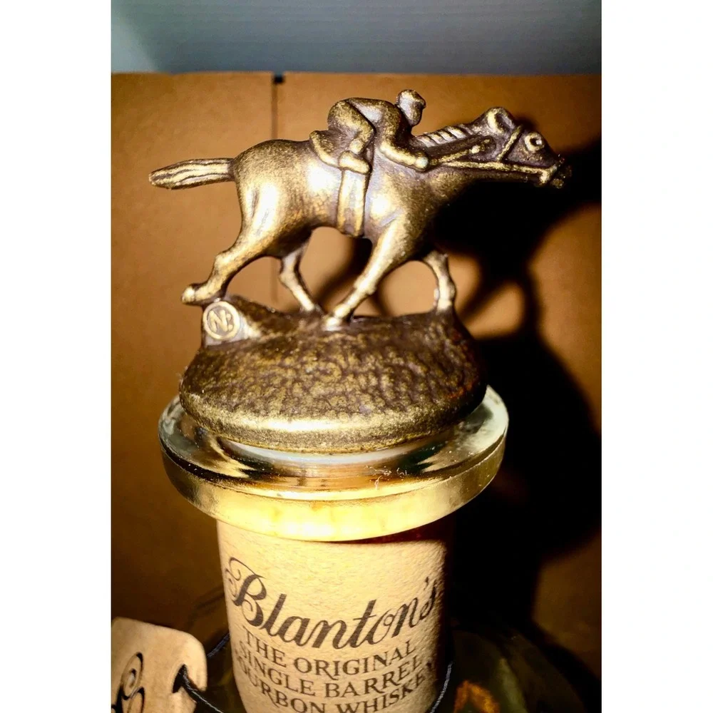 Blanton's Bourbon Empty Bottle 750ml Clear Excellent Horse Stopper Letter N: